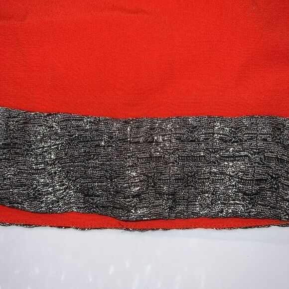 Sandro Bright Red Viscose 3/4 Sleeve Short Shift Dress Size 1 (4) - Picture 2 of 5